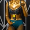 Àníkę Half Padded Cup Bra - Teal/Orange