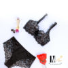 Àníkę Half Padded Cup Bra - Black Bluish Lines